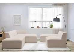 Canapé D'angle Fixe Modulable MEGEVE Tissu Bouclette Avec 1 Chauffeuse Et 1 Pouf 14 Canapé D'angle Fixe Modulable MEGEVE Tissu Bouclette Avec 1 Chauffeuse Et 1 Pouf -Velvet Magasin canape d angle fixe modulable megeve tissu bouclette avec 1 chauffeuse et 1 pouf 2