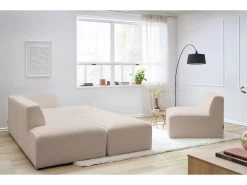 Canapé D'angle Fixe Modulable MEGEVE Tissu Bouclette Avec 1 Chauffeuse Et 1 Pouf 15 Canapé D'angle Fixe Modulable MEGEVE Tissu Bouclette Avec 1 Chauffeuse Et 1 Pouf -Velvet Magasin canape d angle fixe modulable megeve tissu bouclette avec 1 chauffeuse et 1 pouf 3