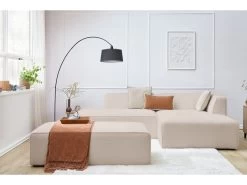 Canapé D'angle Fixe Modulable MEGEVE Tissu Bouclette Avec Pouf 17 Canapé D'angle Fixe Modulable MEGEVE Tissu Bouclette Avec Pouf -Velvet Magasin canape d angle fixe modulable megeve tissu bouclette avec pouf 5