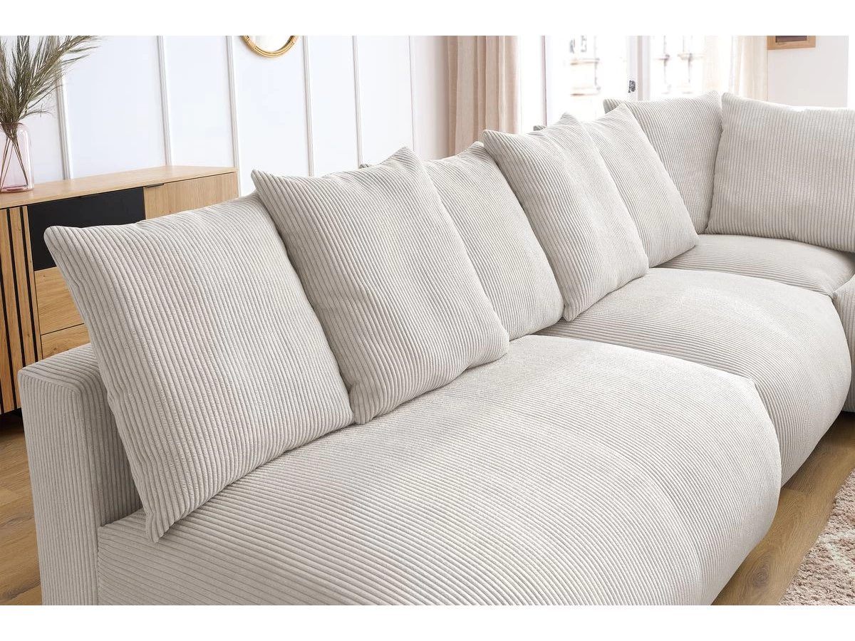 Canapé D'angle Fixe Modulable Ultra Moelleux VOLTAIRE Avec 2 Chauffeuses 2 Places, 1 Angle, 1 Chauffeuse 1 Place Et 1 Pouf 9 Canapé D'angle Fixe Modulable Ultra Moelleux VOLTAIRE Avec 2 Chauffeuses 2 Places, 1 Angle, 1 Chauffeuse 1 Place Et 1 Pouf – Image 7