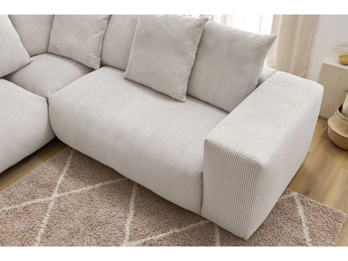 Canapé D'angle Fixe Modulable Ultra Moelleux VOLTAIRE Avec 2 Chauffeuses 2 Places, 1 Angle, 1 Chauffeuse 1 Place Et 1 Pouf 10 Canapé D'angle Fixe Modulable Ultra Moelleux VOLTAIRE Avec 2 Chauffeuses 2 Places, 1 Angle, 1 Chauffeuse 1 Place Et 1 Pouf – Image 8