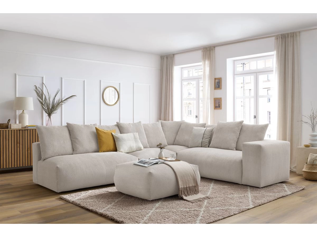 Canapé D'angle Fixe Modulable Ultra Moelleux VOLTAIRE Avec 2 Chauffeuses 2 Places, 1 Angle, 1 Chauffeuse 1 Place Et 1 Pouf 3 Canapé D'angle Fixe Modulable Ultra Moelleux VOLTAIRE Avec 2 Chauffeuses 2 Places, 1 Angle, 1 Chauffeuse 1 Place Et 1 Pouf