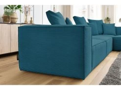 Canapé D'angle Fixe Modulable VAUBAN Velours Côtelé -Velvet Magasin canape d angle fixe modulable vauban velours cotele 6