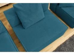 Canapé D'angle Fixe Modulable VAUBAN Velours Côtelé -Velvet Magasin canape d angle fixe modulable vauban velours cotele 8