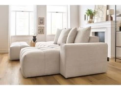 Mont Blanc Canapé D'angle Fixe MONT-BLANC Tissu Avec Pouf 17 Mont Blanc Canapé D'angle Fixe MONT-BLANC Tissu Avec Pouf -Velvet Magasin canape d angle fixe mont blanc tissu avec pouf 5