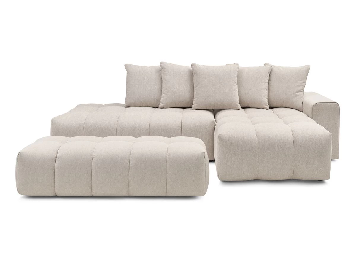 Mont Blanc Canapé D'angle Fixe MONT-BLANC Tissu Avec Pouf 11 Mont Blanc Canapé D'angle Fixe MONT-BLANC Tissu Avec Pouf – Image 9