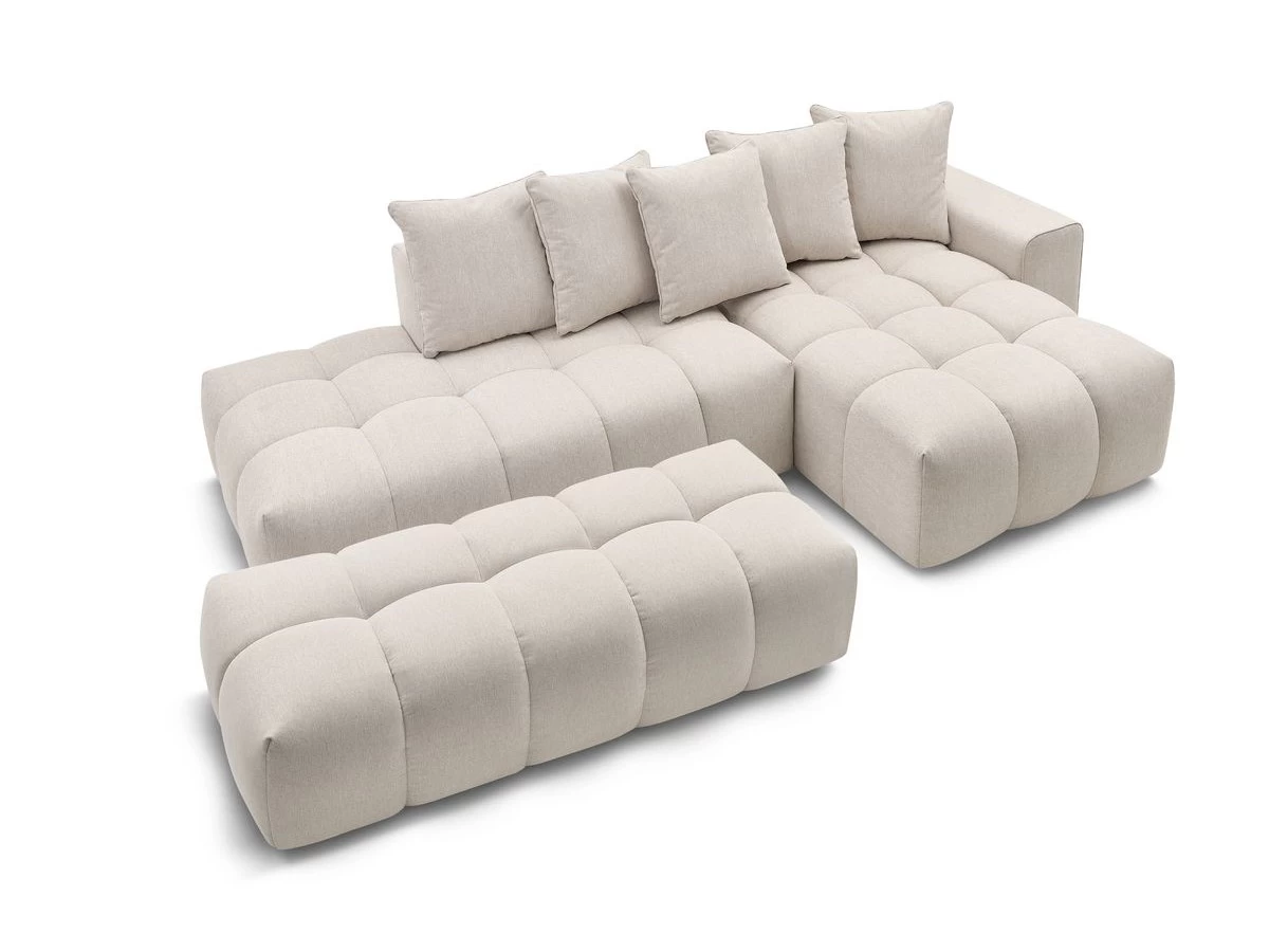 Mont Blanc Canapé D'angle Fixe MONT-BLANC Tissu Avec Pouf 12 Mont Blanc Canapé D'angle Fixe MONT-BLANC Tissu Avec Pouf – Image 10