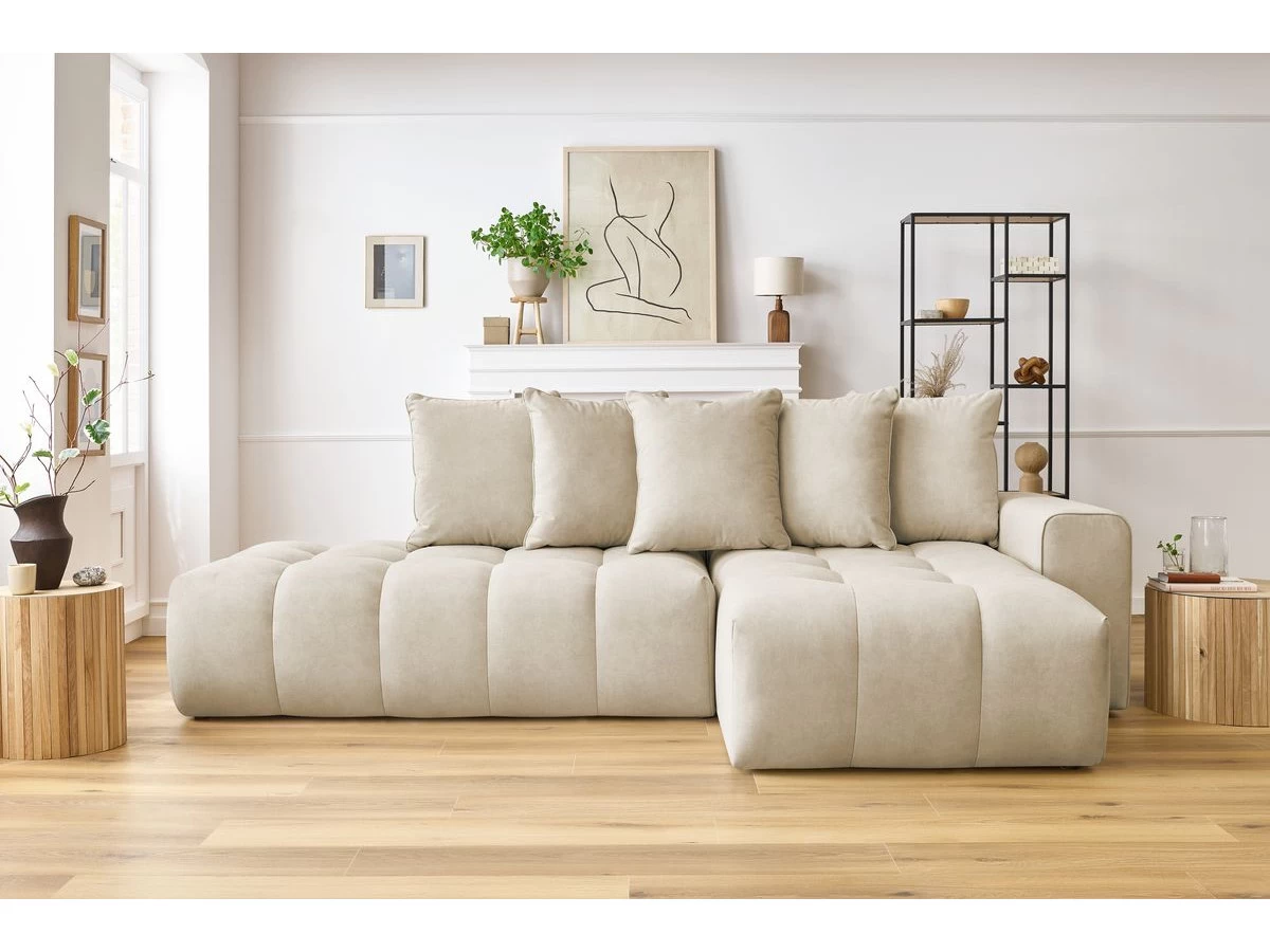 Mont Blanc Canapé D'angle Fixe MONT-BLANC Velours 5 Mont Blanc Canapé D'angle Fixe MONT-BLANC Velours – Image 3