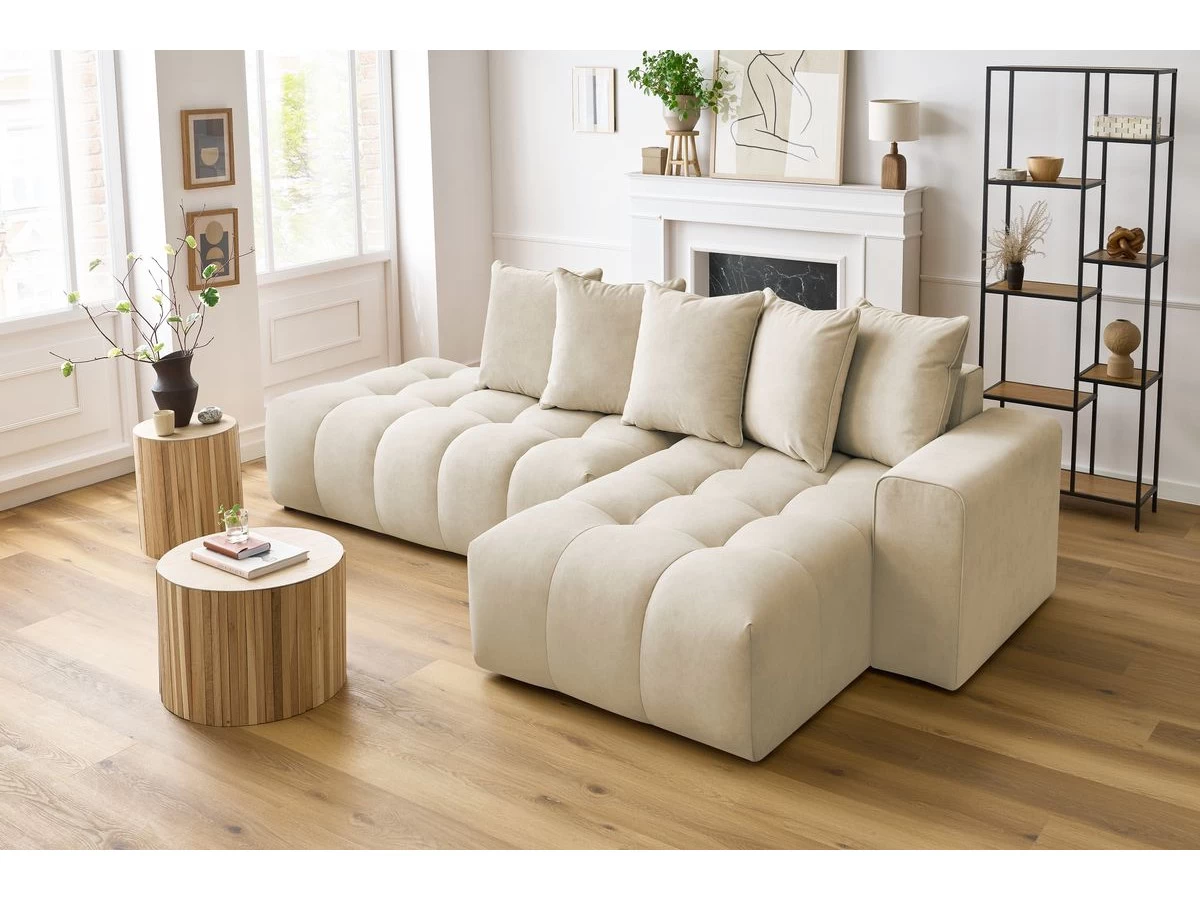 Mont Blanc Canapé D'angle Fixe MONT-BLANC Velours 7 Mont Blanc Canapé D'angle Fixe MONT-BLANC Velours – Image 5