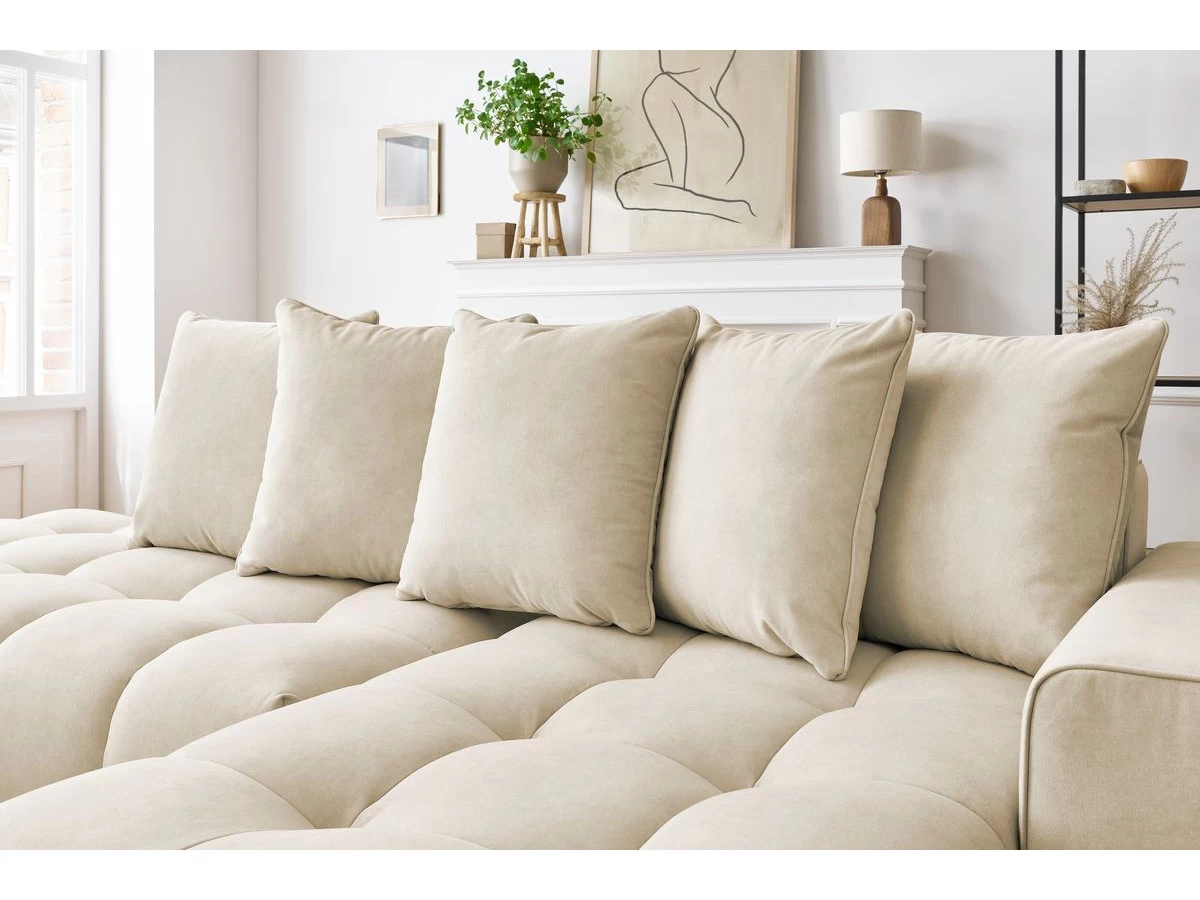 Mont Blanc Canapé D'angle Fixe MONT-BLANC Velours 8 Mont Blanc Canapé D'angle Fixe MONT-BLANC Velours – Image 6