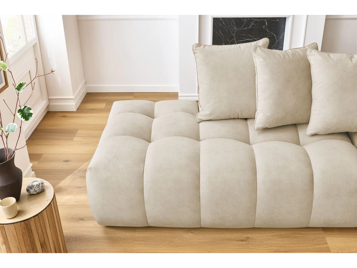 Mont Blanc Canapé D'angle Fixe MONT-BLANC Velours 10 Mont Blanc Canapé D'angle Fixe MONT-BLANC Velours – Image 8