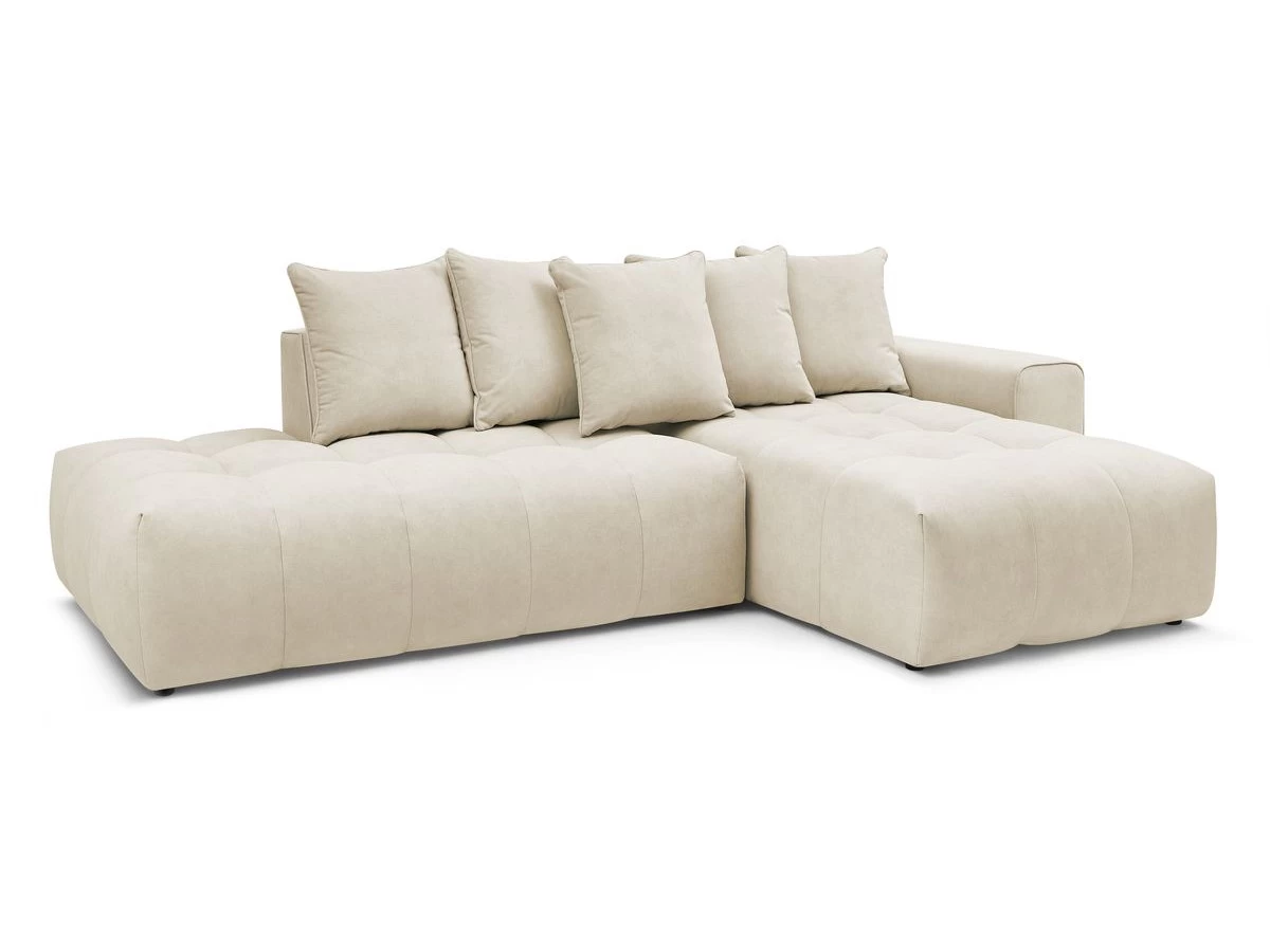 Mont Blanc Canapé D'angle Fixe MONT-BLANC Velours 3 Mont Blanc Canapé D'angle Fixe MONT-BLANC Velours