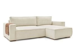 Canapé D'angle Fixe Réversible NIHAD Édition Limitée Velours Côtelé