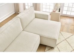 Canapé D'angle Fixe Réversible NIHAD Édition Limitée Velours Côtelé -Velvet Magasin canape d angle fixe reversible nihad edition limitee velours cotele 8