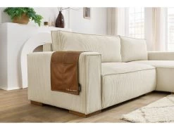 Canapé D'angle Fixe Réversible NIHAD Édition Limitée Velours Côtelé -Velvet Magasin canape d angle fixe reversible nihad edition limitee velours cotele 9