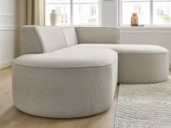 Canapé D'angle Fixe ROUSSEAU Tissu Chiné -Velvet Magasin canape d angle fixe rousseau tissu chine 5