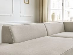 Canapé D'angle Fixe ROUSSEAU Tissu Chiné -Velvet Magasin canape d angle fixe rousseau tissu chine 7