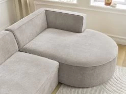 Canapé D'angle Fixe ROUSSEAU Tissu Texturé -Velvet Magasin canape d angle fixe rousseau tissu texture 7