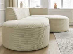 Canapé D'angle Fixe ROUSSEAU Velours Côtelé 18 Canapé D'angle Fixe ROUSSEAU Velours Côtelé -Velvet Magasin canape d angle fixe rousseau velours cotele 6