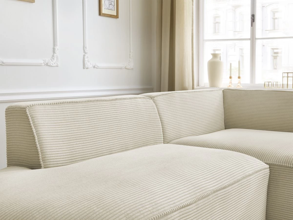 Canapé D'angle Fixe ROUSSEAU Velours Côtelé 11 Canapé D'angle Fixe ROUSSEAU Velours Côtelé – Image 9