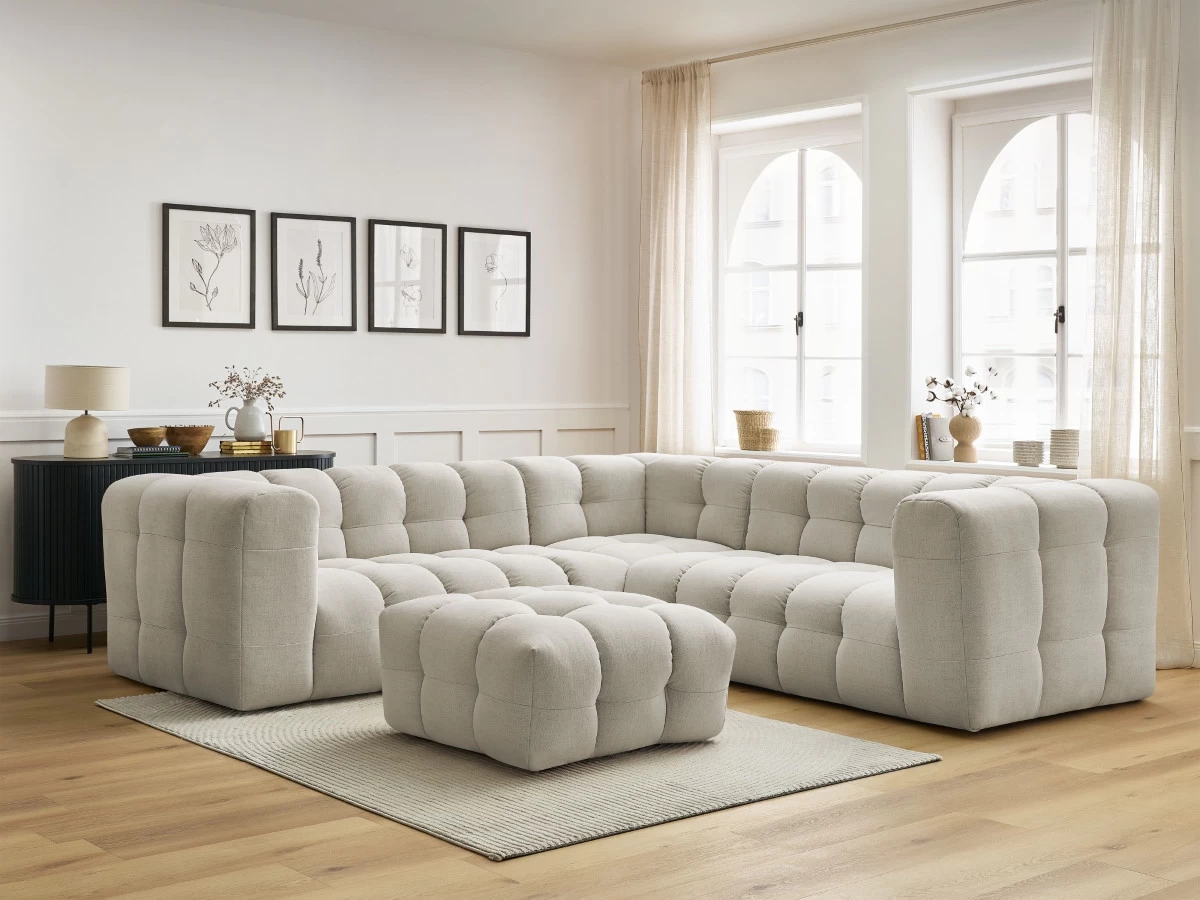 Canapé D'angle Réversible CLOUD Avec Pouf 4 Canapé D'angle Réversible CLOUD Avec Pouf – Image 2