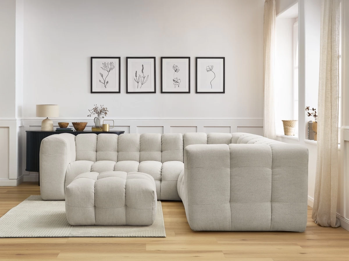 Canapé D'angle Réversible CLOUD Avec Pouf 7 Canapé D'angle Réversible CLOUD Avec Pouf – Image 5