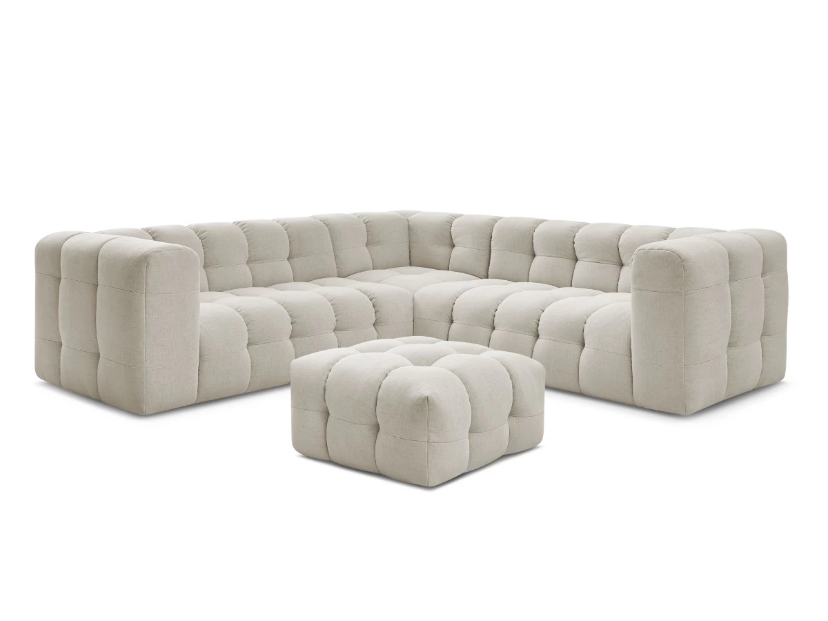 Canapé D'angle Réversible CLOUD Avec Pouf 3 Canapé D'angle Réversible CLOUD Avec Pouf