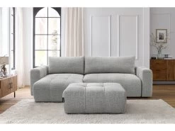 Canapé D'angle Réversible Convertible Coffre ARSENE Avec Pouf 18 Canapé D'angle Réversible Convertible Coffre ARSENE Avec Pouf -Velvet Magasin canape d angle reversible convertible coffre arsene avec pouf 6