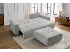 Canapé D'angle Réversible Convertible Coffre ARSENE Avec Pouf 19 Canapé D'angle Réversible Convertible Coffre ARSENE Avec Pouf -Velvet Magasin canape d angle reversible convertible coffre arsene avec pouf 7