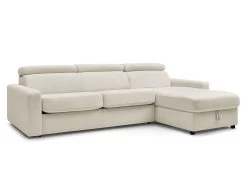 Canapé D'angle Réversible Convertible Coffre MONACO Tissu Lisse