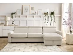 Canapé D'angle Réversible Convertible Coffre MONACO Tissu Lisse 15 Canapé D'angle Réversible Convertible Coffre MONACO Tissu Lisse -Velvet Magasin canape d angle reversible convertible coffre monaco tissu lisse 3