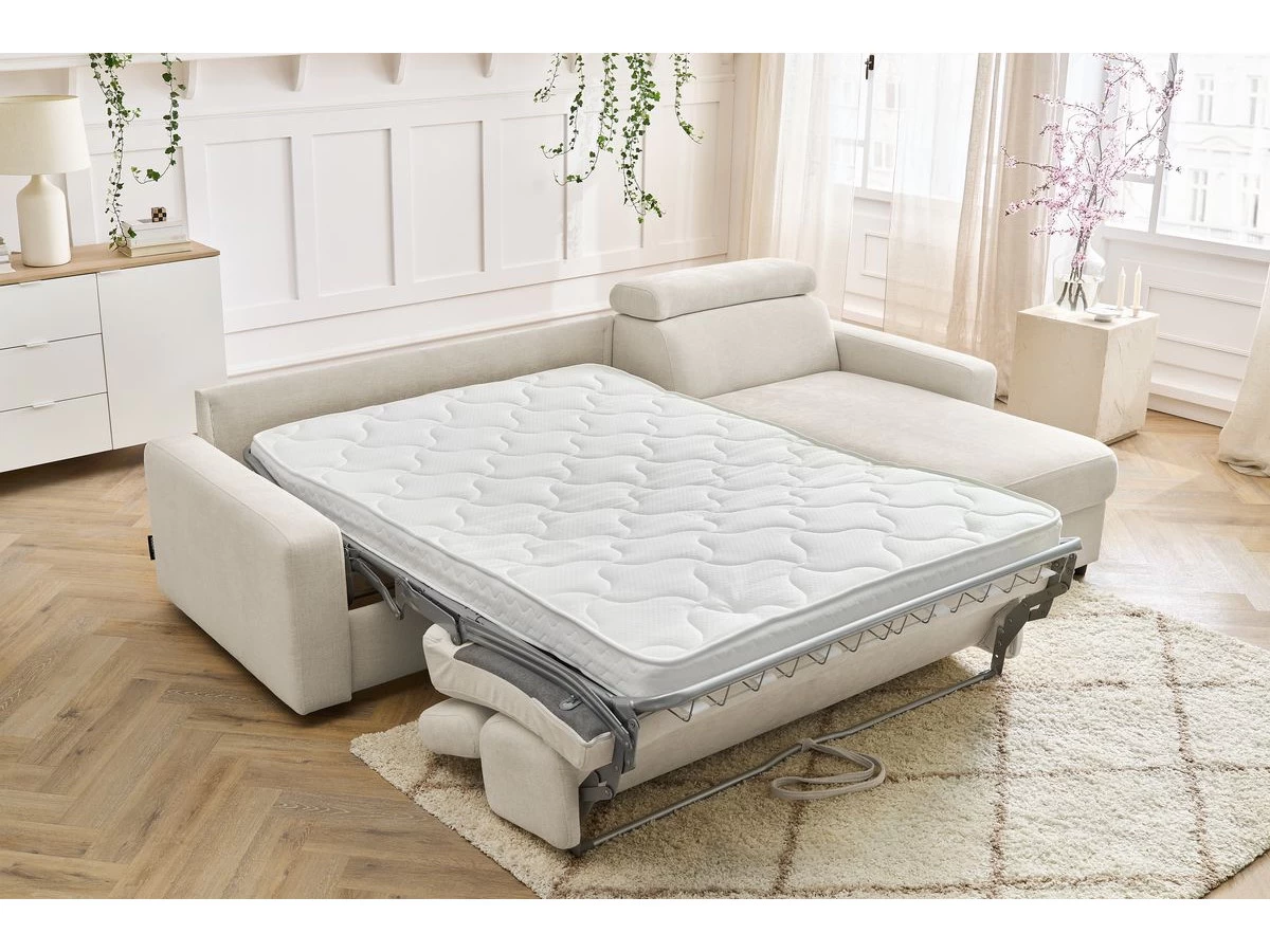 Canapé D'angle Réversible Convertible Coffre MONACO Tissu Lisse 7 Canapé D'angle Réversible Convertible Coffre MONACO Tissu Lisse – Image 5