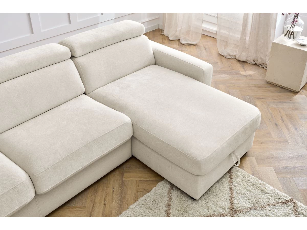 Canapé D'angle Réversible Convertible Coffre MONACO Tissu Lisse 11 Canapé D'angle Réversible Convertible Coffre MONACO Tissu Lisse – Image 9