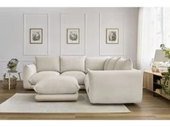 Canapé D'angle Réversible Ultra Moelleux ERNEST Avec Pouf 15 Canapé D'angle Réversible Ultra Moelleux ERNEST Avec Pouf -Velvet Magasin canape d angle reversible ultra moelleux ernest avec pouf 3