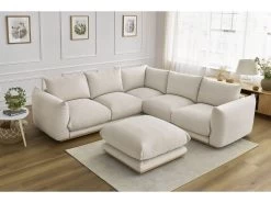 Canapé D'angle Réversible Ultra Moelleux ERNEST Avec Pouf 16 Canapé D'angle Réversible Ultra Moelleux ERNEST Avec Pouf -Velvet Magasin canape d angle reversible ultra moelleux ernest avec pouf 4