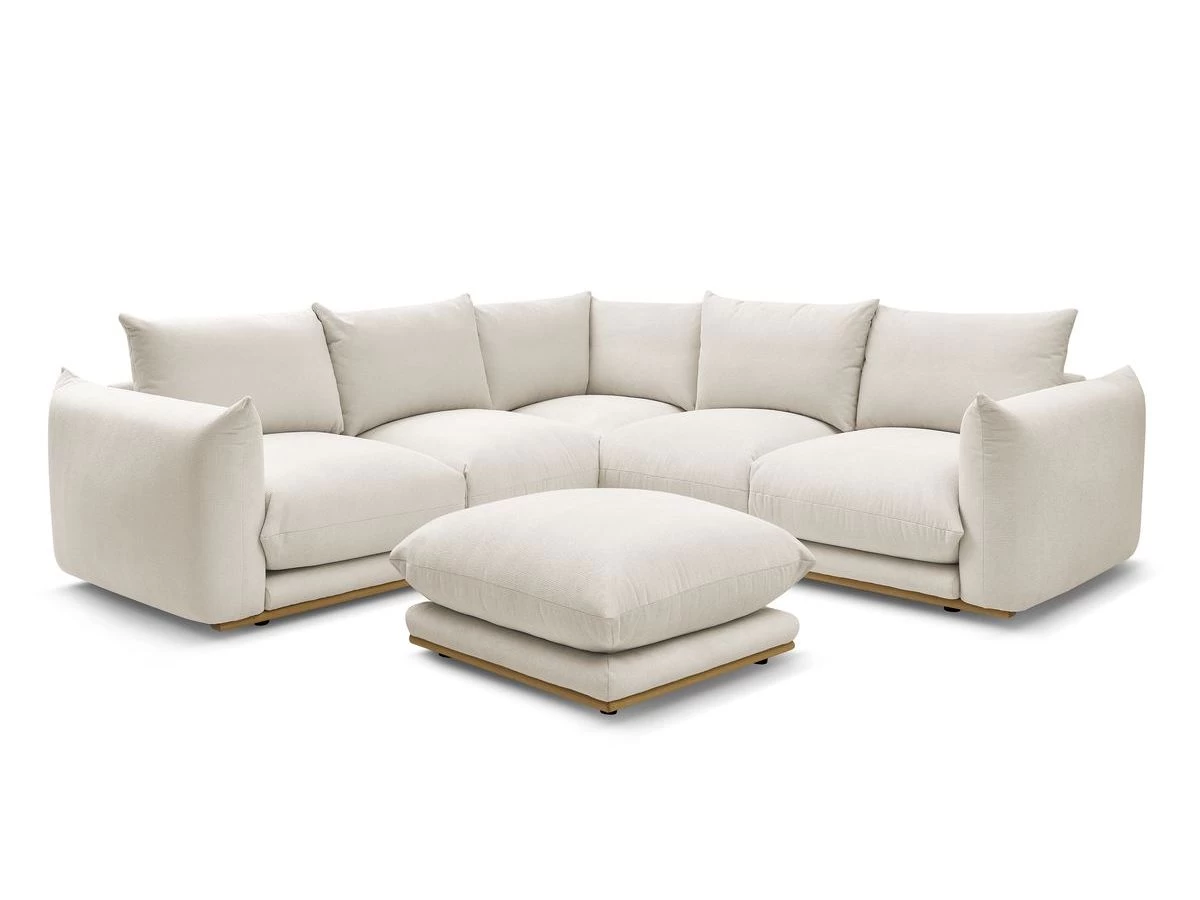 Canapé D'angle Réversible Ultra Moelleux ERNEST Avec Pouf 3 Canapé D'angle Réversible Ultra Moelleux ERNEST Avec Pouf