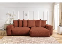 Canapé D'angle Réversible Ultra Moelleux VOLTAIRE Velours Côtelé -Velvet Magasin canape d angle reversible ultra moelleux voltaire velours cotele 3