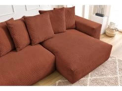 Canapé D'angle Réversible Ultra Moelleux VOLTAIRE Velours Côtelé -Velvet Magasin canape d angle reversible ultra moelleux voltaire velours cotele 8