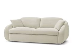 Canapé Droit Convertible CEZANNE Ouverture Express Tissu Lisse