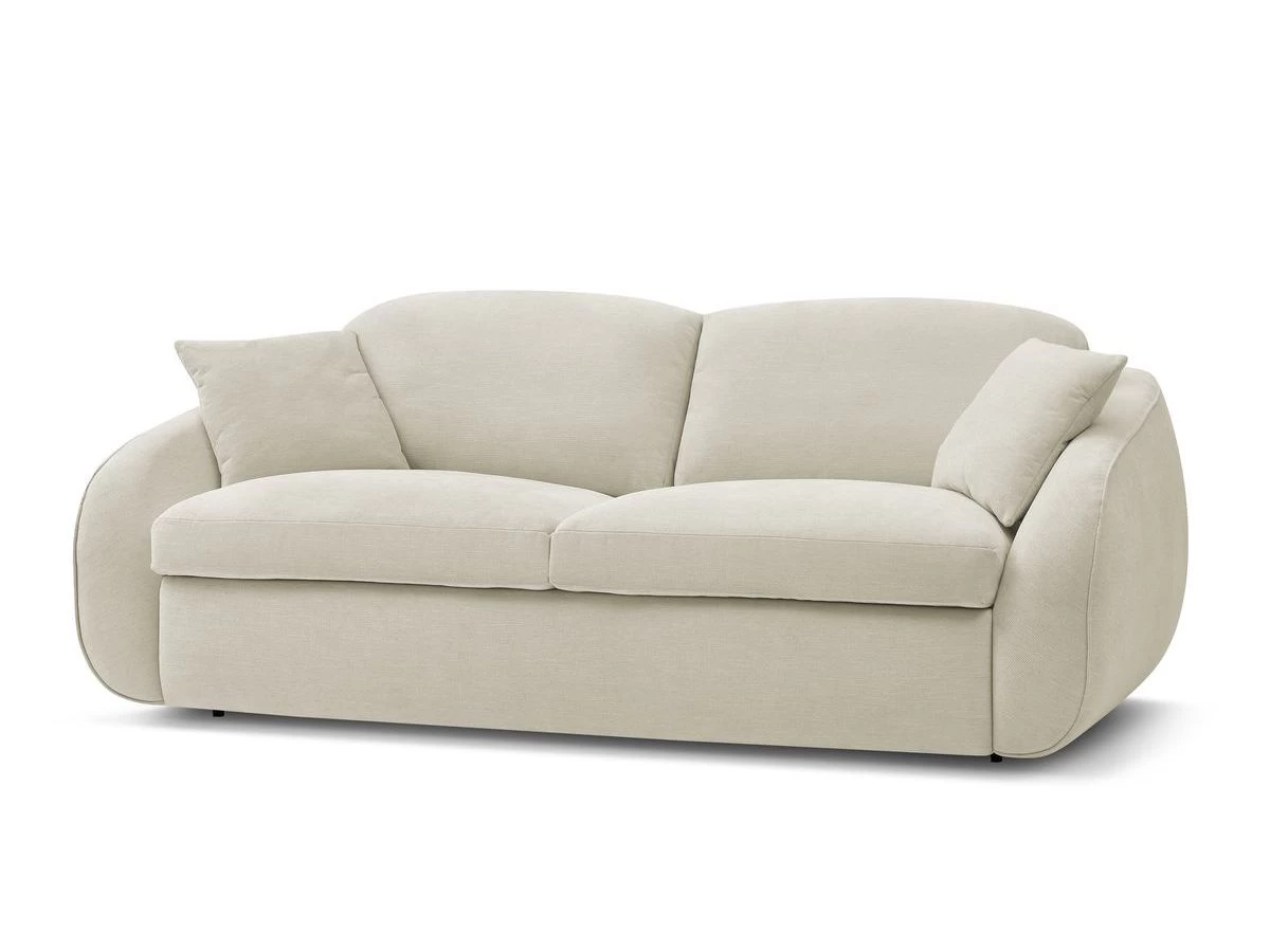 Canapé Droit Convertible CEZANNE Ouverture Express Tissu Lisse 3 Canapé Droit Convertible CEZANNE Ouverture Express Tissu Lisse