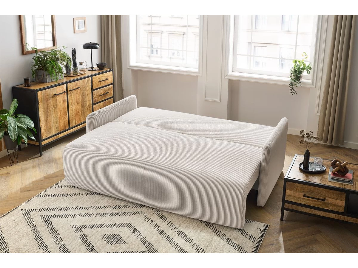 Canapé Droit Convertible Coffre MARCEL Velours Côtelé 6 Canapé Droit Convertible Coffre MARCEL Velours Côtelé – Image 4