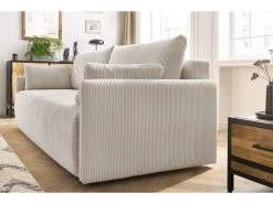 Canapé Droit Convertible Coffre MARCEL Velours Côtelé 16 Canapé Droit Convertible Coffre MARCEL Velours Côtelé -Velvet Magasin canape droit convertible coffre marcel velours cotele 4