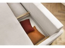 Canapé Droit Convertible Coffre MARCEL Velours Côtelé 18 Canapé Droit Convertible Coffre MARCEL Velours Côtelé -Velvet Magasin canape droit convertible coffre marcel velours cotele 6