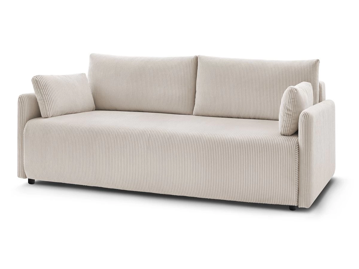 Canapé Droit Convertible Coffre MARCEL Velours Côtelé 3 Canapé Droit Convertible Coffre MARCEL Velours Côtelé