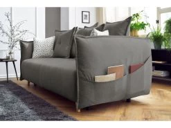 Canapé Droit Convertible Coffre NESSA 18 Canapé Droit Convertible Coffre NESSA -Velvet Magasin canape droit convertible coffre nessa 6