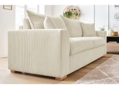 Canapé Droit Convertible Ouverture Express AUGUSTIN Velours Côtelé 18 Canapé Droit Convertible Ouverture Express AUGUSTIN Velours Côtelé -Velvet Magasin canape droit convertible ouverture express augustin velours cotele 6