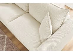 Canapé Droit Convertible Ouverture Express AUGUSTIN Velours Côtelé 19 Canapé Droit Convertible Ouverture Express AUGUSTIN Velours Côtelé -Velvet Magasin canape droit convertible ouverture express augustin velours cotele 7