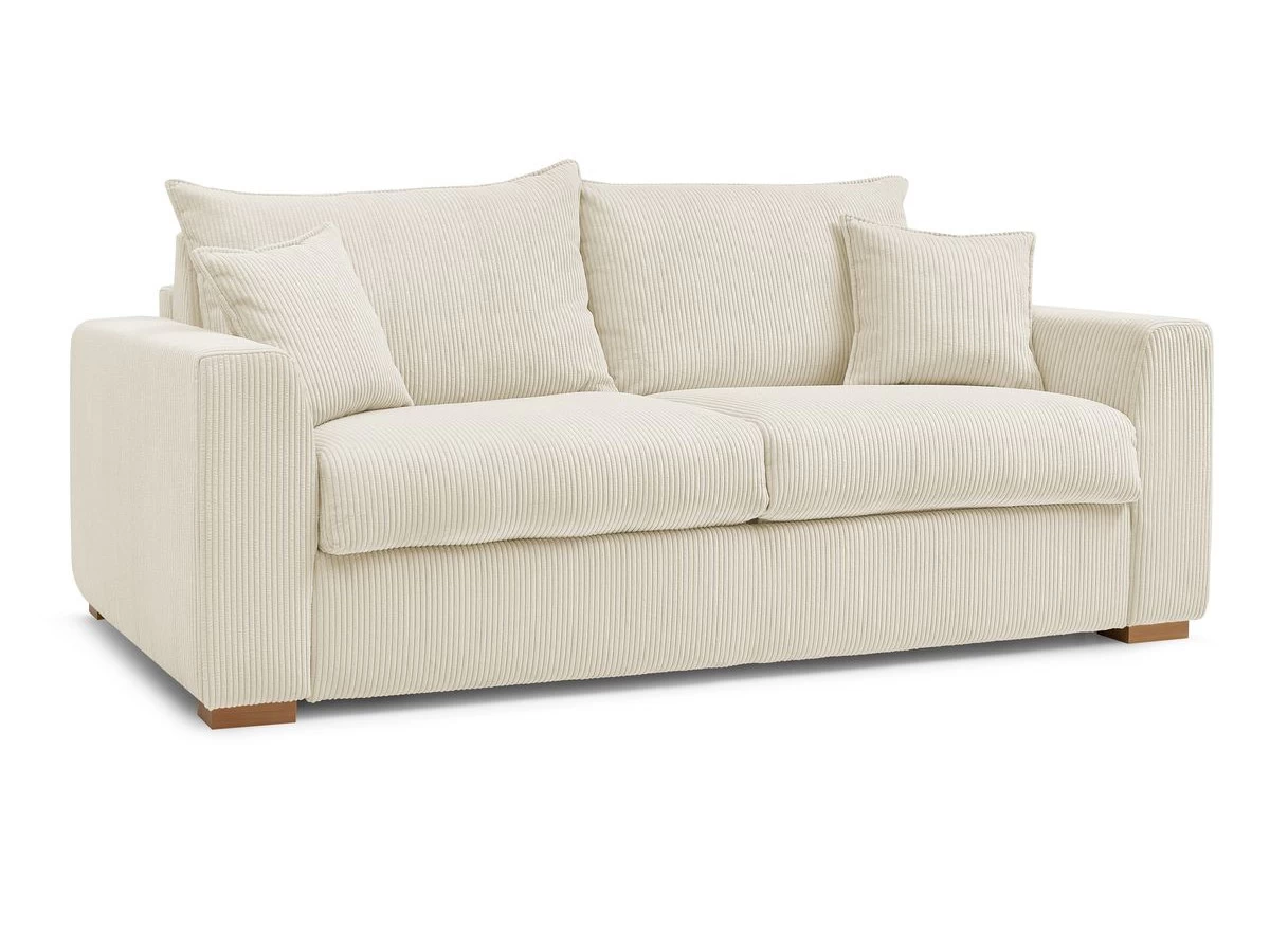 Canapé Droit Convertible Ouverture Express AUGUSTIN Velours Côtelé 3 Canapé Droit Convertible Ouverture Express AUGUSTIN Velours Côtelé