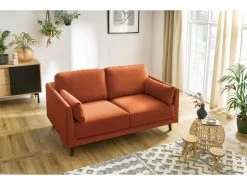 Canapé Droit Fixe 2 Places MONTMARTRE -Velvet Magasin canape droit fixe 2 places montmartre 3