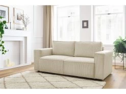 Canapé Droit Fixe 2 Places NIHAD Velours Côtelé 14 Canapé Droit Fixe 2 Places NIHAD Velours Côtelé -Velvet Magasin canape droit fixe 2 places nihad velours cotele 2